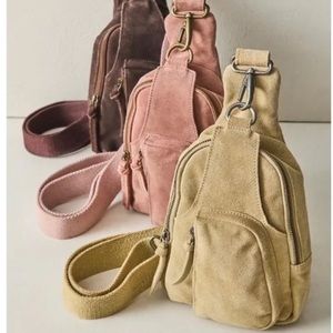 Free People Suede Bag in tan